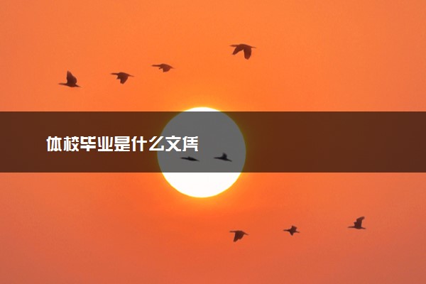 体校毕业是什么文凭