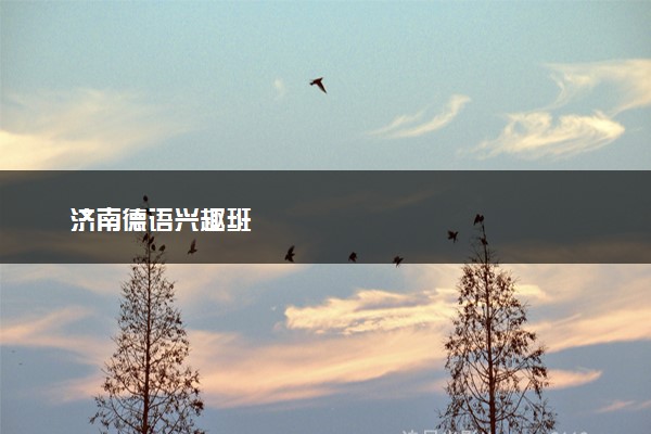济南德语兴趣班