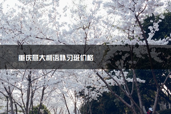 重庆意大利语补习班价格