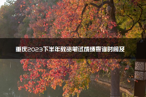 重庆2023下半年教资笔试成绩查询时间及入口 在哪查分