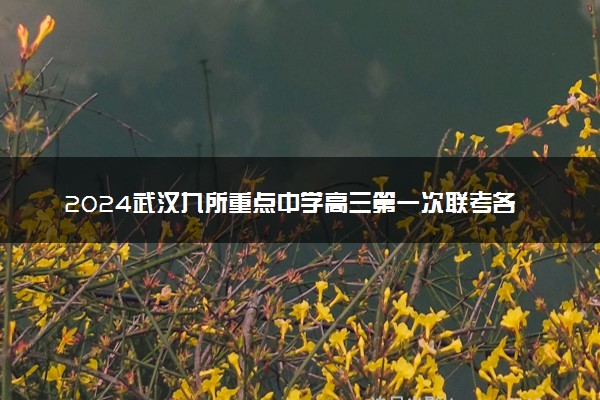 2024武汉九所重点中学高三第一次联考各科试题及答案汇总