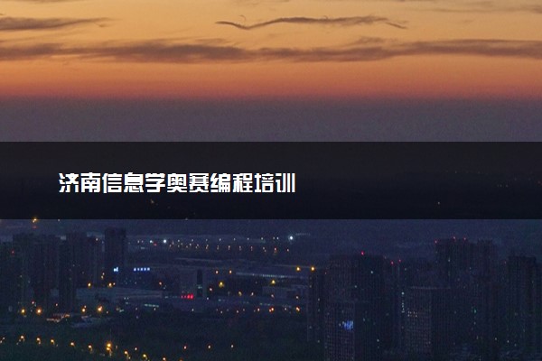 济南信息学奥赛编程培训