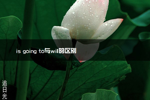 is going to与will的区别