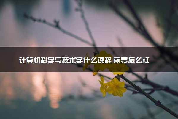 计算机科学与技术学什么课程 前景怎么样