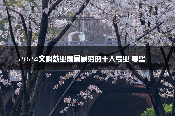 2024文科就业前景最好的十大专业 哪些最吃香