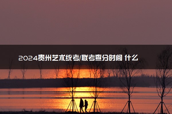 2024贵州艺术统考/联考查分时间 什么时候公布成绩