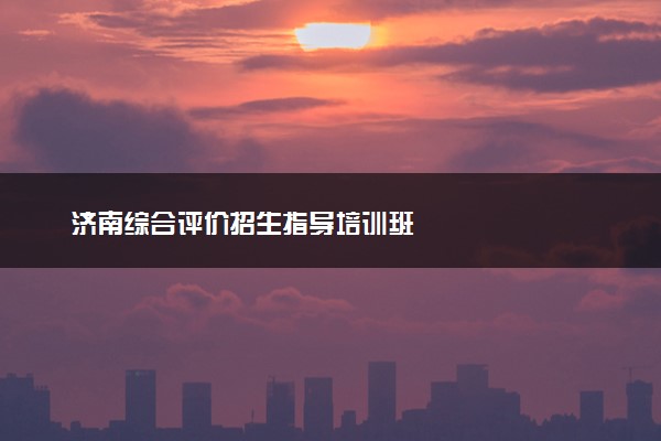济南综合评价招生指导培训班