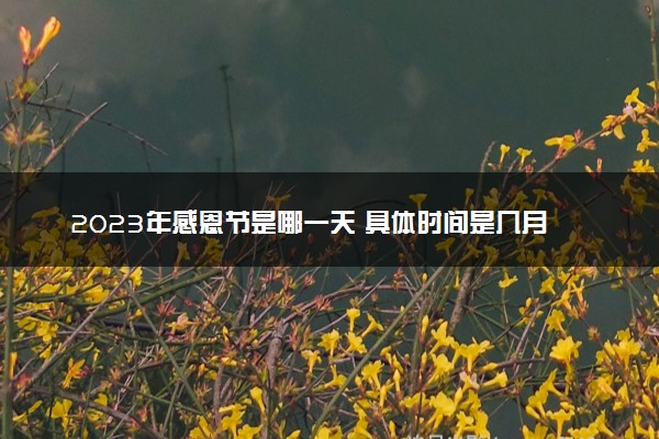 2023年感恩节是哪一天 具体时间是几月几号
