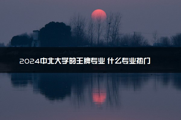 2024中北大学的王牌专业 什么专业热门吃香