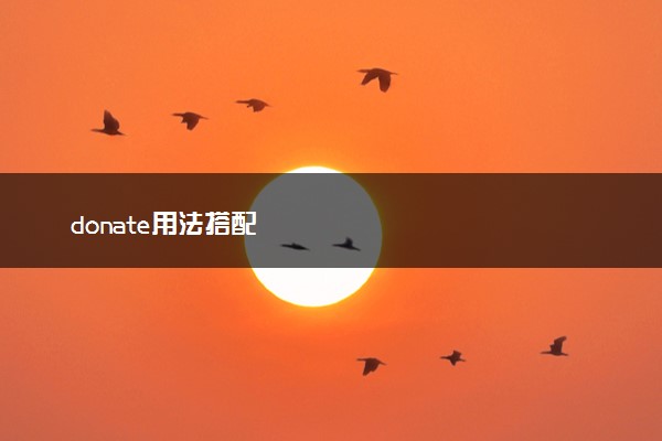 donate用法搭配