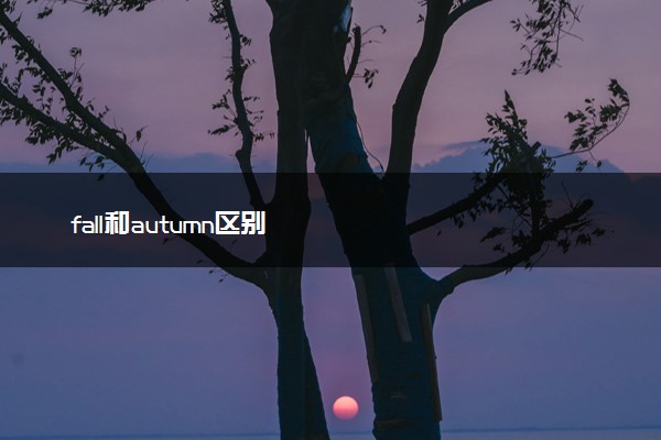fall和autumn区别