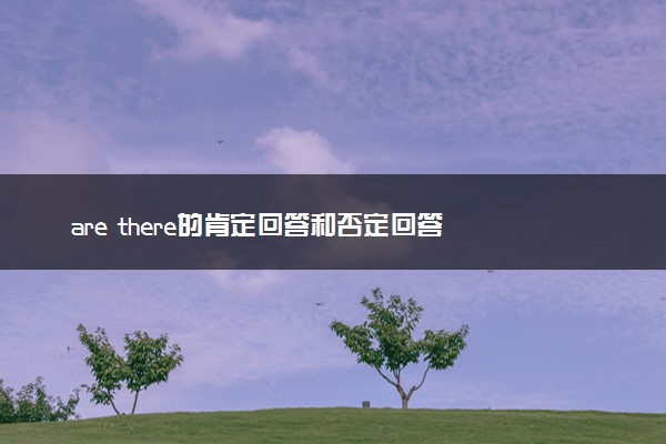 are there的肯定回答和否定回答