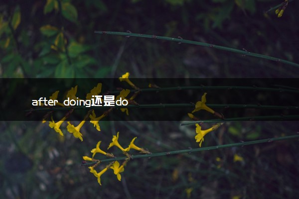 after doing还是do