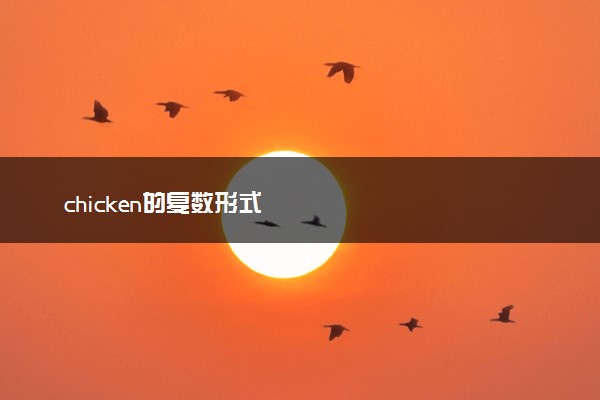 chicken的复数形式