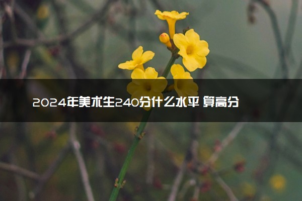 2024年美术生240分什么水平 算高分吗