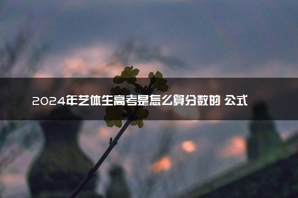 2024年艺体生高考是怎么算分数的 公式是什么