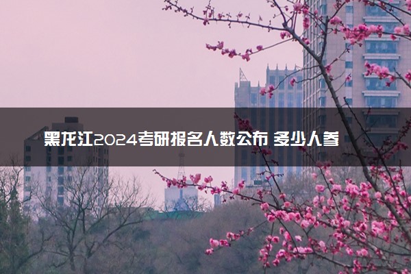 黑龙江2024考研报名人数公布 多少人参加研究生考试