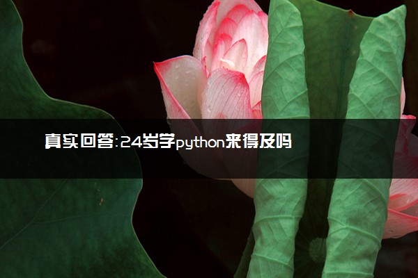 真实回答：24岁学python来得及吗