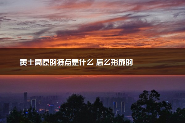 黄土高原的特点是什么 怎么形成的