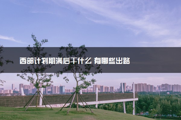 西部计划期满后干什么 有哪些出路