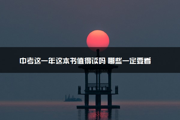 中考这一年这本书值得读吗 哪些一定要看