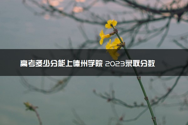 高考多少分能上德州学院 2023录取分数线是多少