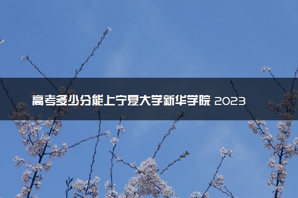 高考多少分能上宁夏大学新华学院 2023录取分数线是多少