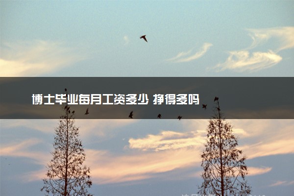 博士毕业每月工资多少 挣得多吗
