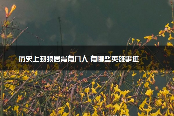 历史上封狼居胥有几人 有哪些英雄事迹