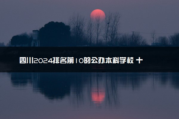 四川2024排名前10的公办本科学校 十大本科院校排行榜