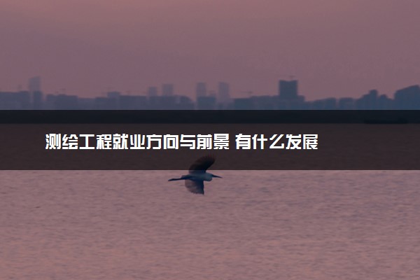 测绘工程就业方向与前景 有什么发展