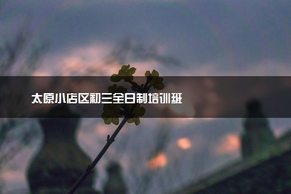 太原小店区初三全日制培训班