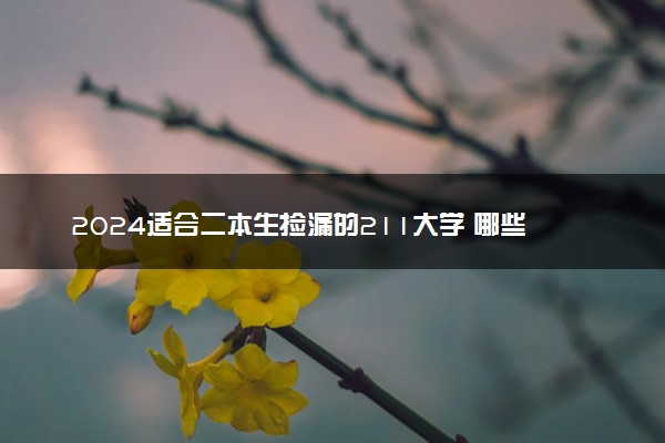 2024适合二本生捡漏的211大学 哪些211分低好考