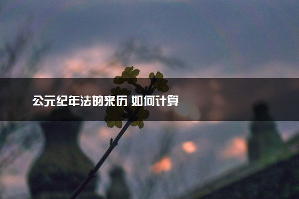 公元纪年法的来历 如何计算