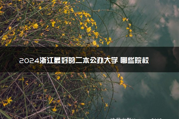 2024浙江最好的二本公办大学 哪些院校含金量高
