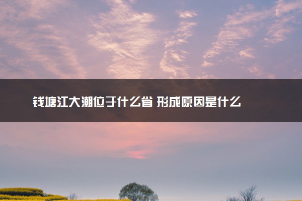 钱塘江大潮位于什么省 形成原因是什么