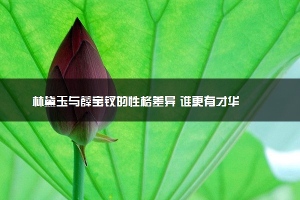 林黛玉与薛宝钗的性格差异 谁更有才华