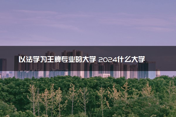 以法学为王牌专业的大学 2024什么大学实力强