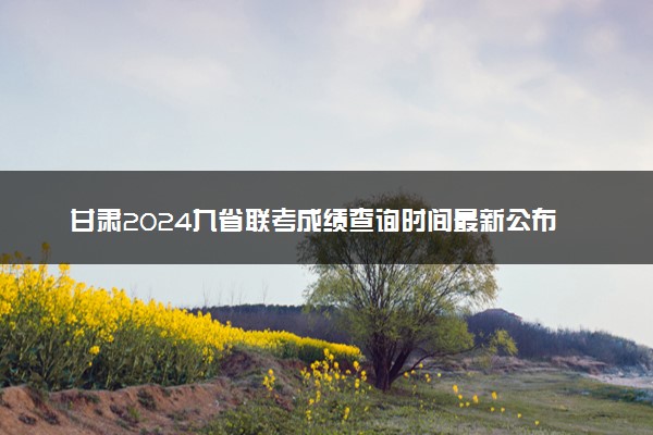 甘肃2024九省联考成绩查询时间最新公布 如何查分