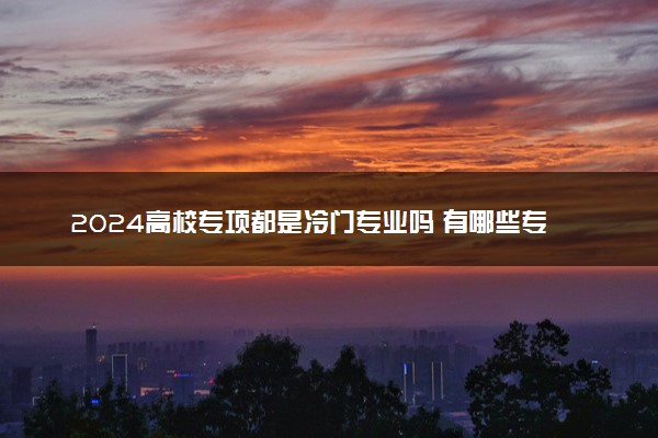 2024高校专项都是冷门专业吗 有哪些专业