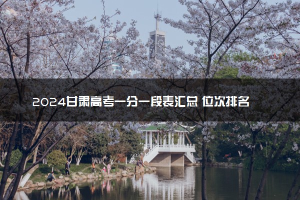 2024甘肃高考一分一段表汇总 位次排名查询