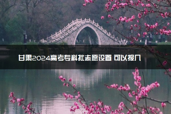 甘肃2024高考专科批志愿设置 可以报几所大学