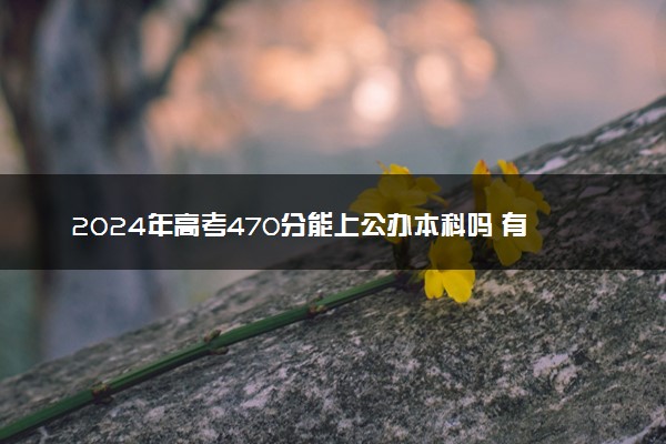 2024年高考470分能上公办本科吗 有希望吗