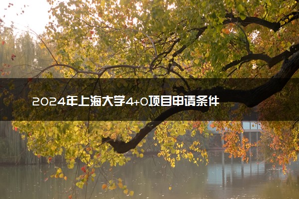 2024年上海大学4+0项目申请条件