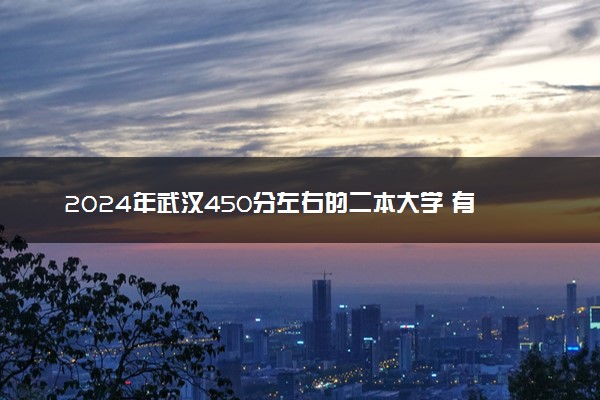 2024年武汉450分左右的二本大学 有哪些学校
