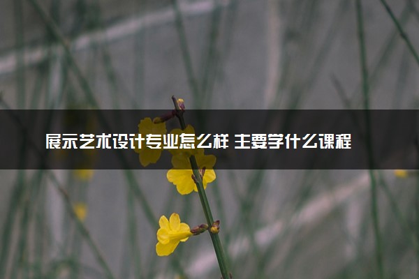 展示艺术设计专业怎么样 主要学什么课程
