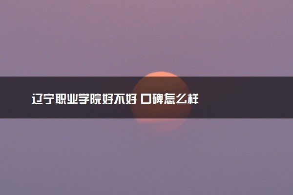 辽宁职业学院好不好 口碑怎么样