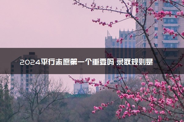2024平行志愿第一个重要吗 录取规则是什么