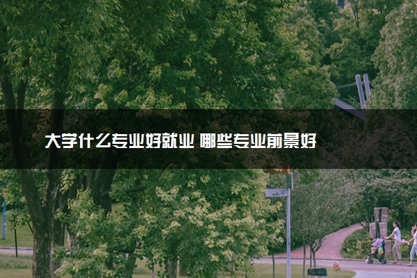 大学什么专业好就业 哪些专业前景好