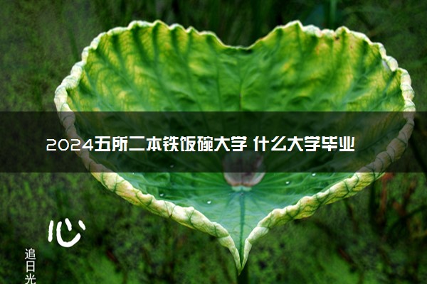 2024五所二本铁饭碗大学 什么大学毕业后不愁就业